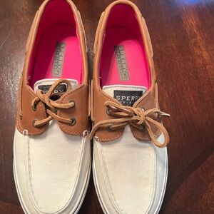Sperry Women's Brown and Cream Loafers